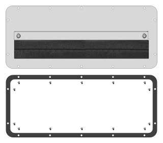 WSA Cable entry gland plate for type G, with foam rubber, WSAMFR0G-- Schrack Technik
