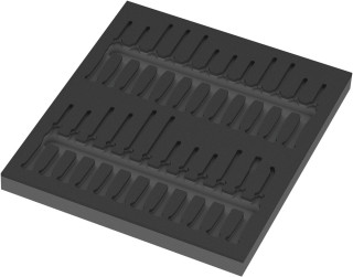 9815 Foam insert Kraftform Micro screwdriver set 1, empty, 344 x 30 x 392 mm, 05137315001 Wera main