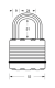 M5EURDLH | 50mm - Octagonal shackle, diam. 9mm - 51mm long shackle - 4 Pin tumbler cylinder alt_view_3