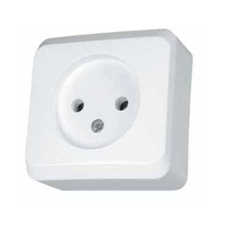 PRIMA - single socket outlet without earth - 16A, white main