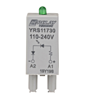Diode 110…230V AC/DC, S-releja ligzda, zaļa, YRS11730, Schrack Technik