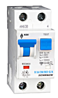 Combined MCB/RCD (RCBO) B16/1+N/30mA/Type A, G, BO218616-- Schrack Technik main