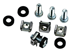 19" Mounting set M6, 50 pcs. each: screw, nut, washer