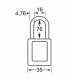 S33KAMKLTBLK | Zenex padlock - Keyed Alike and Master Keyed (Master Key to order separately) padlock - NO Key retaining alt_view_2