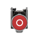 Push button, Harmony XB4, metal, flush, red, 22mm, spring return, marked O, 1NC alt_view_6