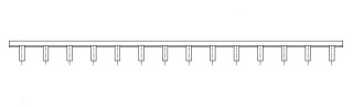 Busbar pin 1-pole, 16mmý, 1m, BSB00161P Schrack Technik