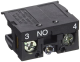 Contact block, Harmony XAC, single contact, spring return, 1 speed, front mounting, screw clamp terminal, 1NO alt_view_5