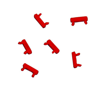 Marking clip for color coding red for LED patchcord, 100 pcs