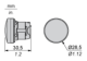 Head for pilot light, Harmony XB5, plastic, orange, 22mm, plain lens, BA9s base fitting alt_view_2