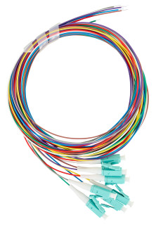 FO Pigtail LC, 50/125æm OM3, 2.0m, Easy Strip, 8pcs, HLP03L082P Schrack Technik