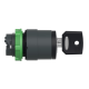 Key selector switch head, Harmony XB5, plastic, black, 22mm, key 455, 3 positions, stay put alt_view_2
