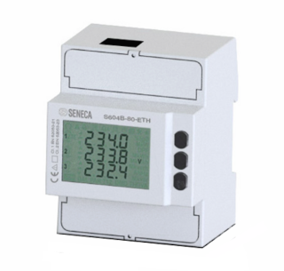 S604B-6-ETH BASIC Network Analyzer x CT1/5A-Ethernet - Modbus TCP/IP,1MB mem. log. S604B6ETH Seneca main