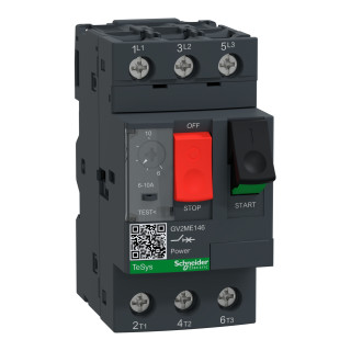 MOTOR CIRCUIT BREAKER MGTH 6 10 LUG TER, GV2ME146, Schneider-Electric