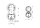 TLINE 2 HT 120/240V AC GY- BASE FOR TLINE TRAFFIC LIGHT 120/240V AC WITH 2 MODULESIP66; Garums 230mm, 69781 Sirena alt_view_2