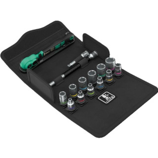 8100 SA 13 Zyklop Comfort ratchet set, reversing lever, 1/4" drive, metric, Wera, 05004022001 main