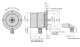 GP03/1-0004 SIKO Geared potentiometer type GP03/1-2-V/6-E1/7-03-P05 potentiometer 5kOhm - 10-turn Gear ratio:2 GP0310004 Siko alt_view_2