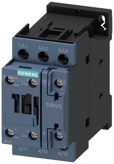 Contactor, AC-3e, 12 A/5.5 kW/400 V, 3-pole, 24 V AC/50 Hz, 1 NO+1 NC, screw ..., 3RT2024-1AB00, Siemens main