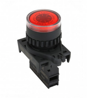 Pogas komplekts 22mm, ar atsperi NO, sarkana, ar LED apgaismojumu S2PR-P3RAL Autonics main