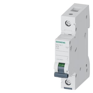 Miniature circuit breaker 230/400 V 10 kA, 1-pole, C, 10 A, 5SL4110-7, Siemens main