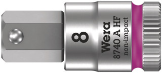 8740 A HF Zyklop bit socket with holding function, 1/4" drive, 8 x 28 mm, 05003339001 Wera main