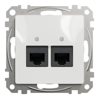 Data socket, Sedna Design & Elements, 2xRJ45 CAT5E UTP, PRO, white main