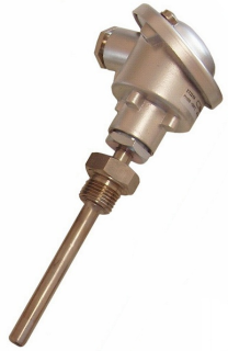 Temperatūras sensors ar vītni un galvu, PT100 B, 10 x 200mm, G 1/2, -50….500°C, ET521 Evikon, ET521-PT100H-D10/6-E200.H30-G12-B-C Evicon main