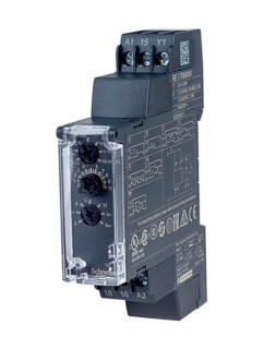 Laika relejs 1 funkcija, 0.1 sek - 100 st, 8A, 12 - 240VAC/DC, RE17RMMW Schneider Electric