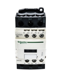 Contactor, TeSys Deca, 3P(3NO), AC-3/3e, <=440V, 25A, 24V DC low consumption coil, screw clamp terminals