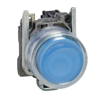 Complete push button, Harmony XB4, blue pushbutton Ø22 mm, spring return, 1 NO, ATEX main
