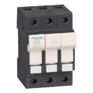 Drošinātāju turētājs, TeSys DF, 3P, 32A, 690V AC, drošinātāja izmērs 10x38mm main