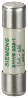 SENTRON, cylindrical fuse, 10 x 38 mm, 6 A, aM, Un AC: 500 V, 3NW8001-1, Siemens main