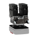 Illuminated double headed push button, Harmony XB4, metal, 22mm, 1 green flush I + 1 pilot light + 1 red projecting O, 1 NO + 1 NC alt_view_3