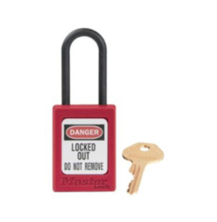 S32KARED | Zenex Padlock Plastic Shackle RED Keyed Alike - NO Key retaining main