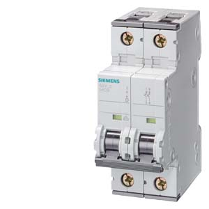 Miniature circuit breaker 400 V 6kA, 2-pole, C, 2A, D=70 mm main