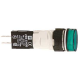 Complete pilot light, Harmony XB6, round green, plastic, 16mm, integral LED 12...24V main
