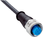 Connector with cable YF2A14-050UB3XLEAX, M12, 4-PIN, straight, female, cable 5m, IP65/IP66K/IP67, 2095608 Sick main