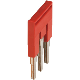 Plug-in bridge, Linergy TR, 3 pole, for 4mm² terminal blocks, 6.2mm pitch, red, 3 way, set of 50 main