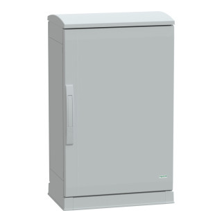 Floor standing polyester enclosure, PanelSeT PLA, open bottom, ventilated canopy, 750x500x320mm, IP44, IK10 main