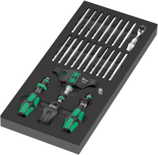 9752 Foam insert Kraftform Kompakt with ratchet functionality set 1, 24 pieces, 05150152001 Wera main