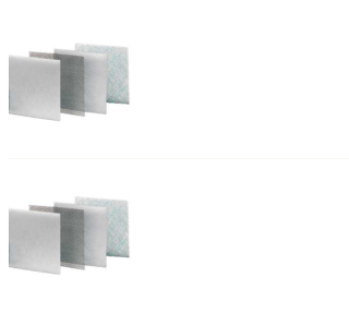 Fine filter G4 for outlet grille or fan cut-out 223x223mm ext dim 268x248mm main