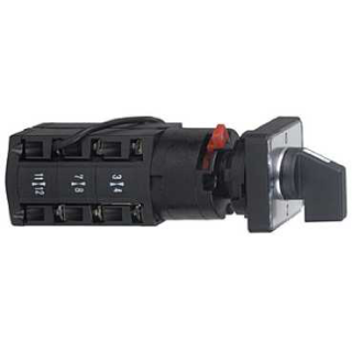 Cam ammeter switch, Harmony K, 16mm or 22mm , plastic, for 3 circuits, position 0, 90 degree, 10A, 30x30mm, marked 0/1/2/3 main