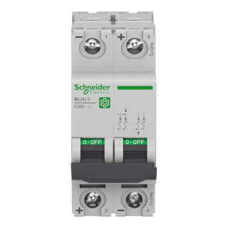 Автоматический выключатель Multi9 C60H-DC 2P 50A C 10kA 500V-DC MCB, Schneider Electric, M9U21250 main