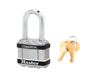 M1KALFSTS | 44mm - Octagonal shackle, diam. 8mm - 38mm long shackle - Keyed Alike - Stainless Steel sleeve main