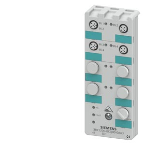 3RK1200-0CQ00-0AA3 AS-i compact module K60 digital 4 DI, IP67 4 x input, maximum 200 mA 4 x M12 socket Y-II assignment Mounting plate 3RK1901-0CA00 must be ordered separately; main