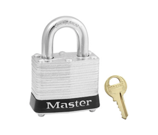 3KAMKBLK | Laminated Steel padlock - Keyed Alike and Master Keyed (Master Key to order separately) Padlock main
