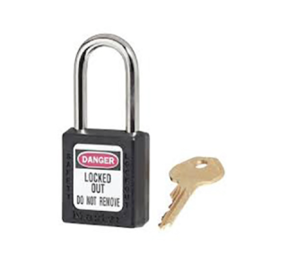 410MKBLK | Zenex Padlock - Keyed different and Master Keyed (Master Key to order separately) - Key retaining main