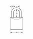 6850MKLJ | Pro Series Brass Padlock - 5 pin cylinder - Master Keyed - Long Shackle alt_view_2