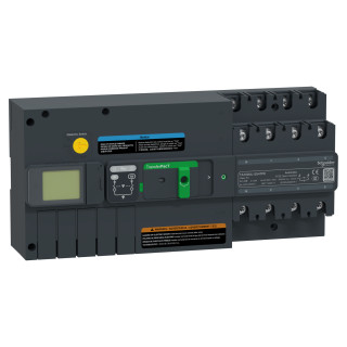 active automatic transfer switch, TransferPacT Active automatic, 125A, 4P, LCD, frame 160A main