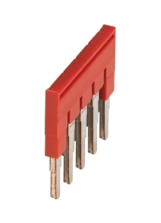 Plug-in bridge, Linergy TR, 5 points, for 4mm² terminal blocks, red, 5 ways, set of 50 main