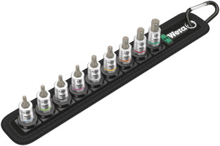 Belt A Imperial 1 Zyklop In-Hex-Plus bit socket set with holding function, 1/4" drive, 9 pieces, 05003884001 Wera main